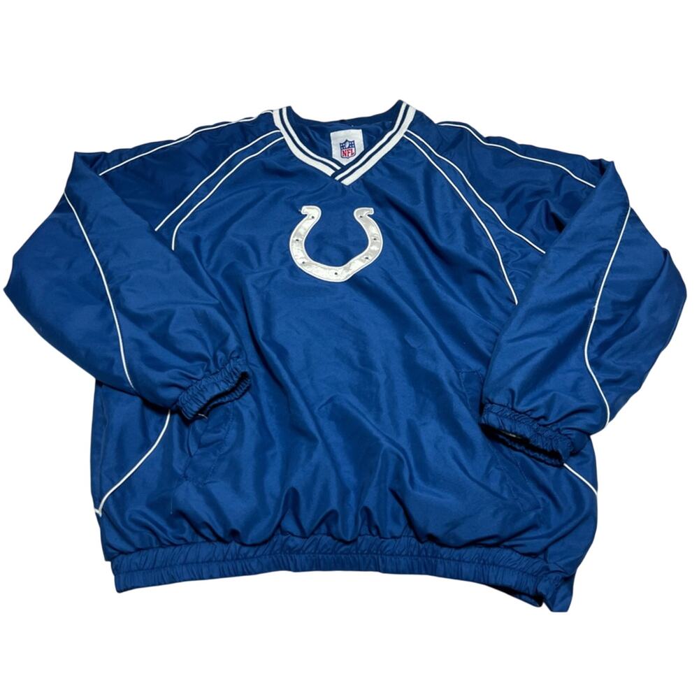 NFL Indianapolis Colts Team Pullover Lightweight Jacket Windbreaker SZ XL CLEAN